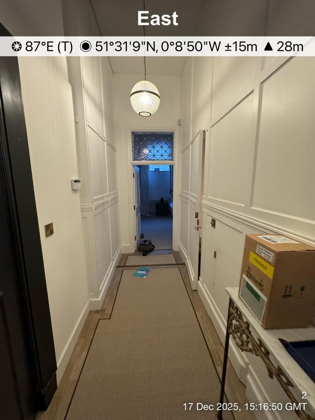Communal corridor leading to the final exit